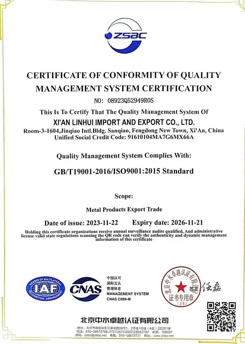  ISO 14001:2015 Certificate